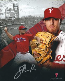 AUTOGRAPHED JAKE THOMPSON 8X10 Philadelphia Phillies Photo