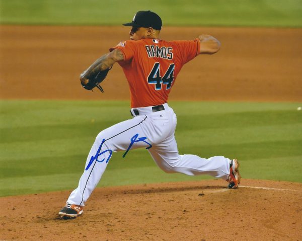 AUTOGRAPHED A.J. RAMOS 8X10 Miami Marlins Photo