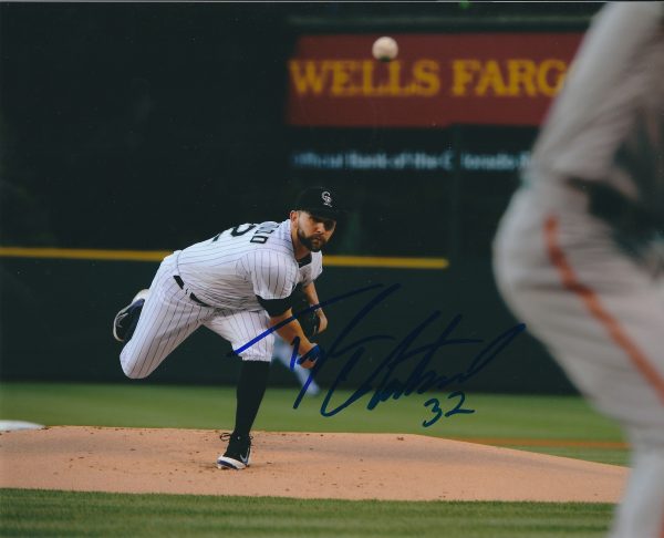 AUTOGRAPHED TYLER CHATWOOD 8X10 Colorado Rockies Photo