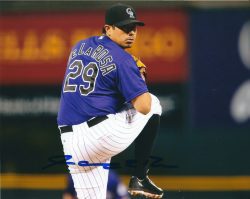 AUTOGRAPHED JORGE DELAROSA 8X10 Colorado Rockies Photo