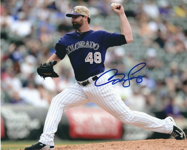 AUTOGRAPHED BOONE LOGAN 8X10 Colorado Rockies Photo