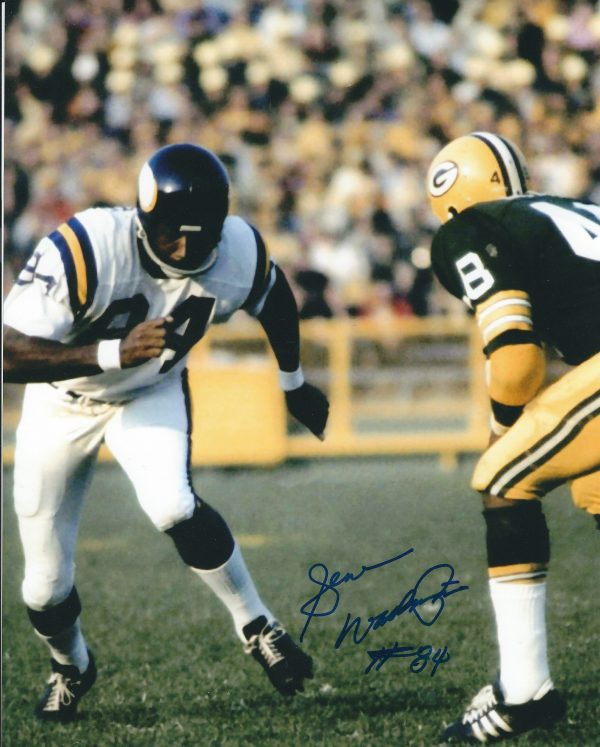 Autographed GENE WASHINGTON  8X10 Minnesota Vikings Photo