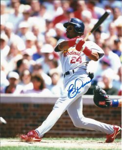 AUTOGRAPHED ERIC DAVIS 8X10 St. Louis Cardinals photo