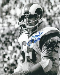 AUTOGRAPHED TOM MACK  8x10 Los Angeles Rams Photo