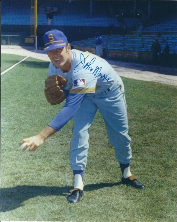 Autographed JOHN MORRIS 8x10 Seattle Pilots Photo