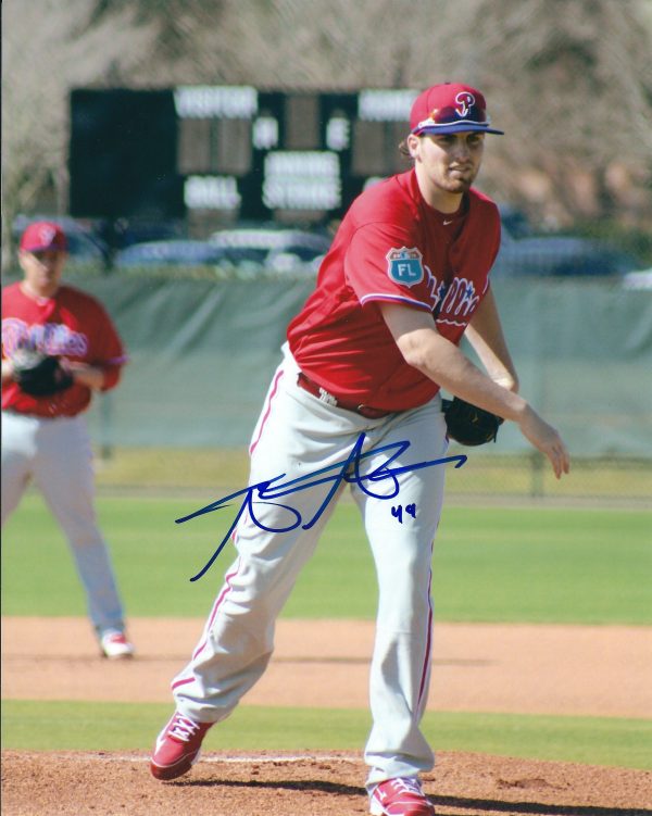 AUTOGRAPHED ALEC ASHER 8X10 Philadelphia Phillies Photo