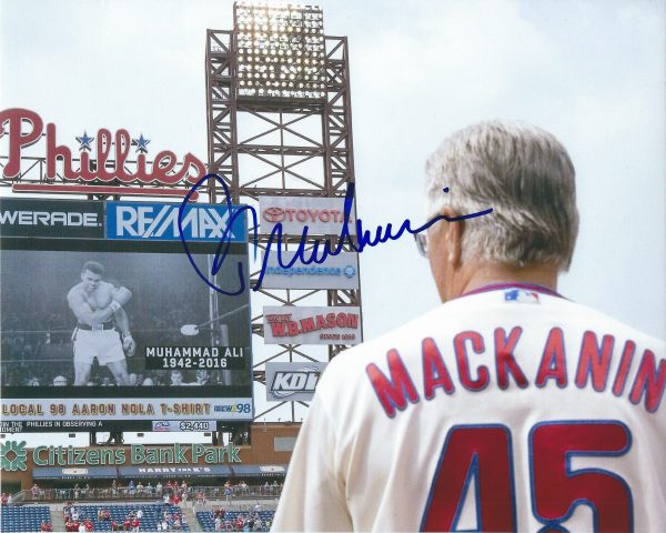 AUTOGRAPHED PETE MACKANIN 8X10 Philadelphia Phillies Photo