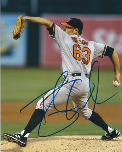 AUTOGRAPHED TYLER WILSON 8X10 Baltimore Orioles Photo