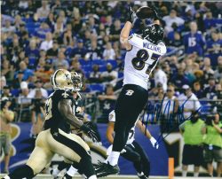 Autographed MAXX WILLIAMS 8X10 Baltimore Ravens Photo