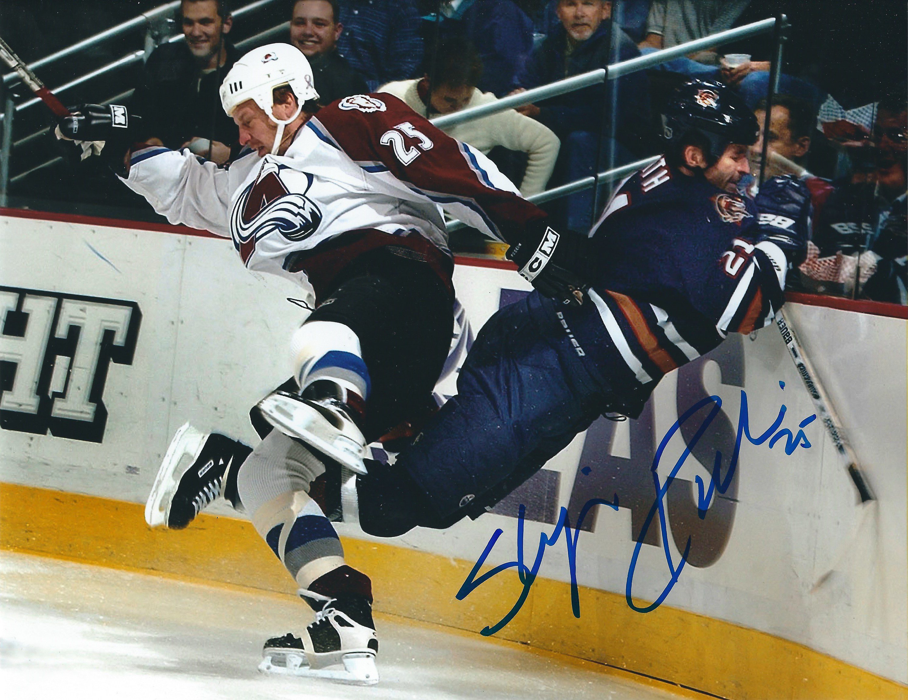 Sylvain Lefebvre autographed Hockey Card (Colorado Avalanche