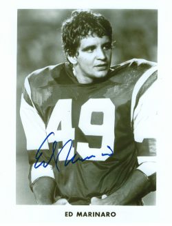Autographed ED MARINARO 8X10 New York Jets photo