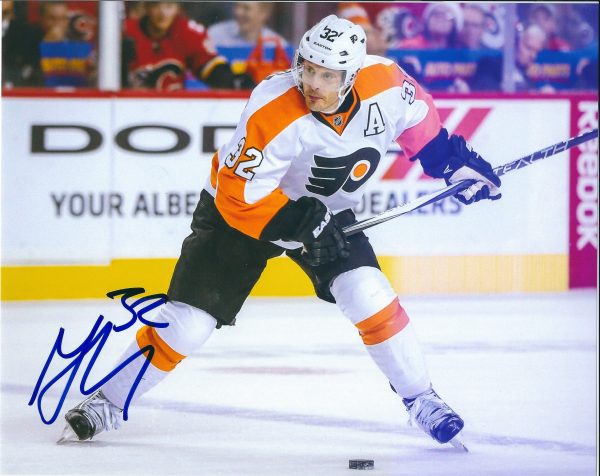 Autographed MARK STREIT 8X10 Philadelphia Flyers Photo