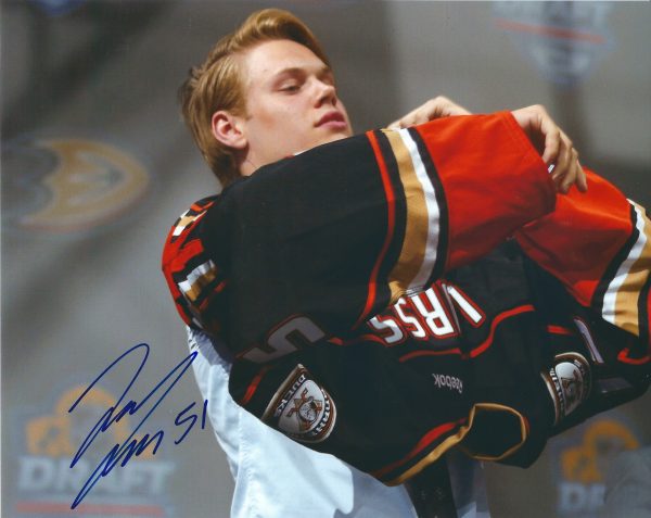 Autographed JACOB LARSSON 8X10 Anaheim Ducks Photo