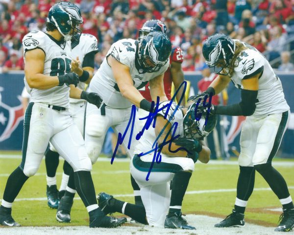 Autographed MATT TOBIN  8X10 Philadelphia Eagles Photo