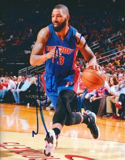 Autographed MARCUS MORRIS  8X10 Detroit Pistons Photo