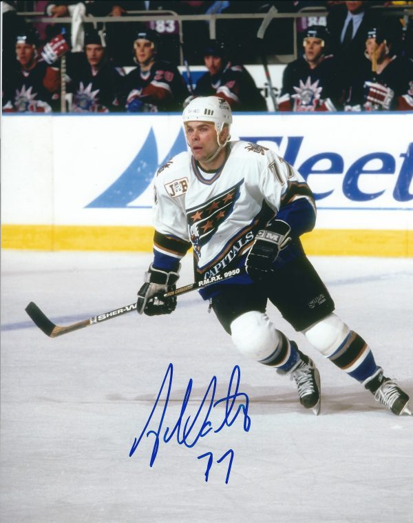 Autographed ADAM OATES 8X10 Washington Capitals photo.