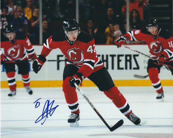 Autographed ADAM LARSSON 8X10 New Jersey Devils Photo