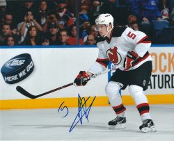Autographed ADAM LARSSON 8X10 New Jersey Devils Photo
