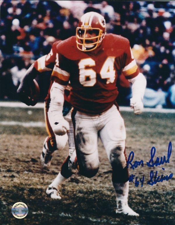 Autographed RON SAUL 8x10 Washington Redskins Photo