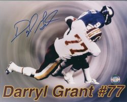 Autographed DARRYL GRANT 8x10 Washington Redskins Photo