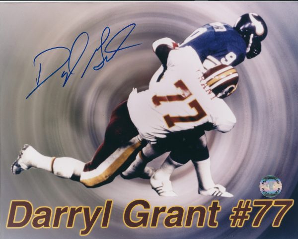 Autographed DARRYL GRANT 8x10 Washington Redskins Photo