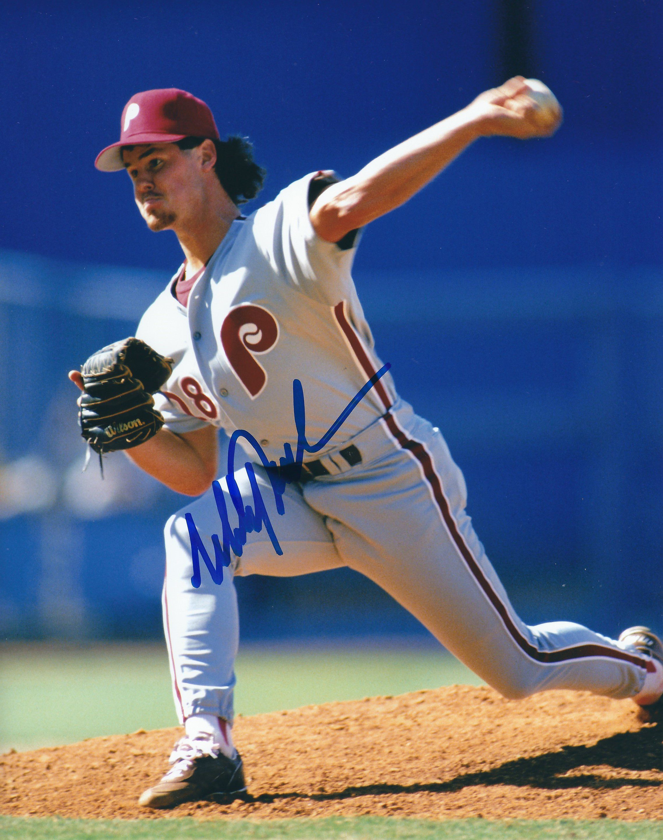 AUTOGRAPHED MITCH WILLIAMS 8X10 Philadelphia Phillies Photo - Main Line  Autographs