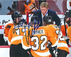 Autographed DAVE HAKSTOL 8X10 Philadelphia Flyers Photo