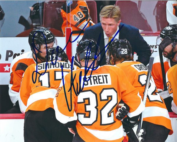 Autographed DAVE HAKSTOL 8X10 Philadelphia Flyers Photo