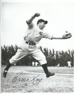 AUTOGRAPHED ERNIE KOY 8X10 NEW YORK YANKEES photo