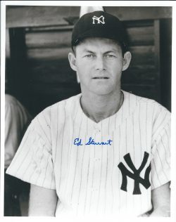 AUTOGRAPHED ED STEWART 8X10 NEW YORK YANKEES photo