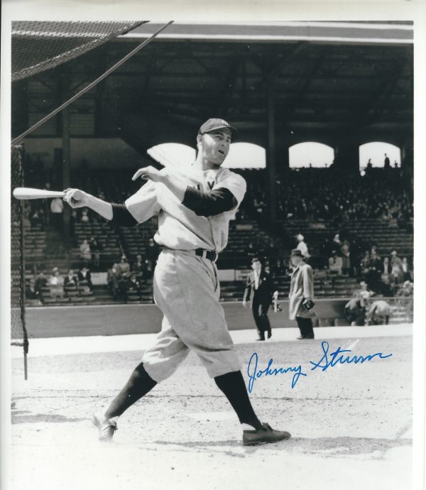 AUTOGRAPHED JOHNNY STURM 8X10 NEW YORK YANKEES photo