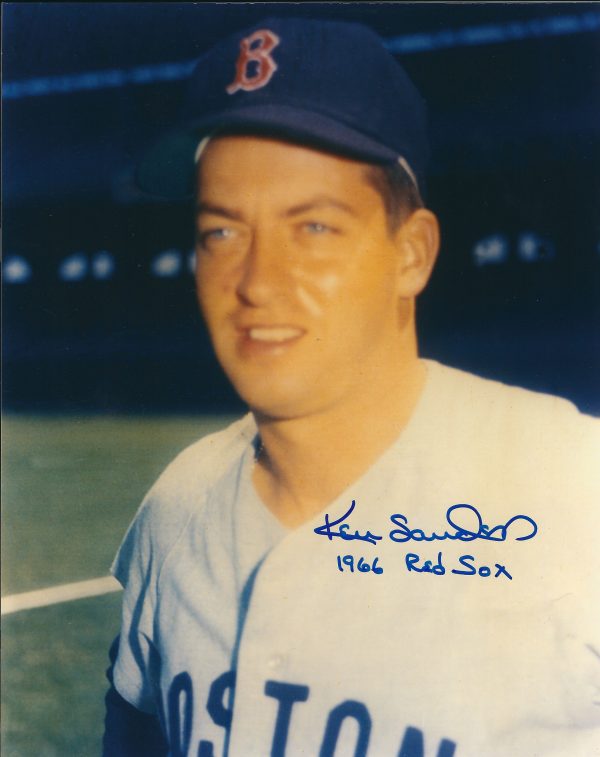 AUTOGRAPHED KEN SANDERS 8X10 Boston Red Sox photo