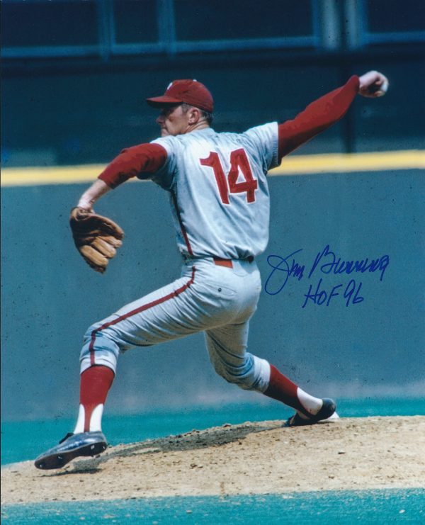 Autographed  JIM BUNNING HOF 96 8X10 Philadelphia Phillies  Photo