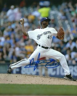 AUTOGRAPHED ALFREDO FIGARO 8X10 Milwaukee Brewers Photo