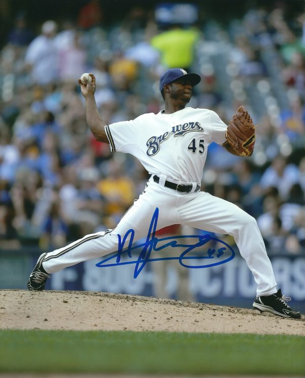 AUTOGRAPHED ALFREDO FIGARO 8X10 Milwaukee Brewers Photo