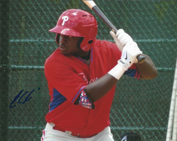 AUTOGRAPHED CORNELIUS RANDOLPH 8X10 Philadelphia Phillies Photo
