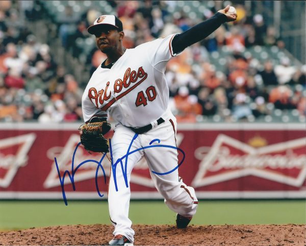 AUTOGRAPHED  WESLEY WRIGHT 8X10 Baltimore Orioles Photo