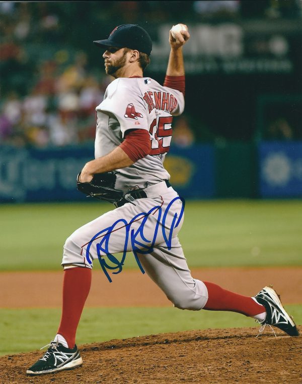 AUTOGRAPHED BURKE BADENHOP 8X10 Boston Red Sox photo