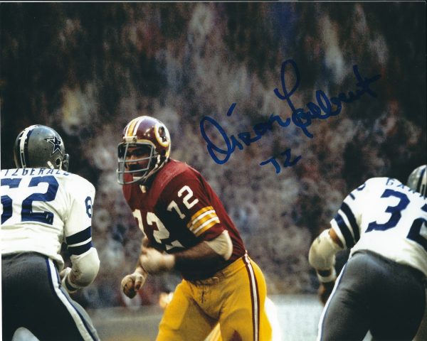 Autographed DIRON TALBERT 8x10 Washington Redskins Photo