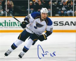 Autographed CHRIS STEWART 8x10 St. Louis Blues Photo