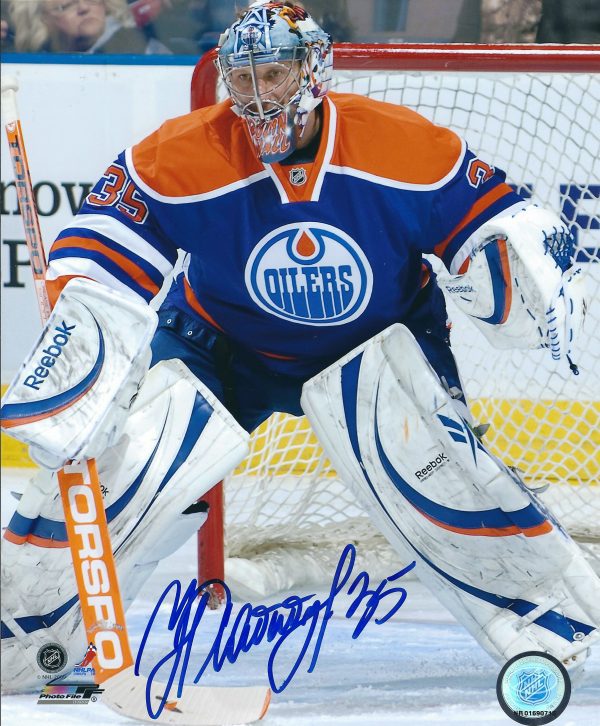 Autographed NIKOLAI KHABIBULIN 8X10 Edmonton Oilers Photo