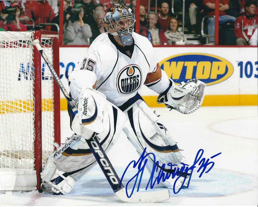 Autographed NIKOLAI KHABIBULIN 8X10 Edmonton Oilers Photo - Main Line ...