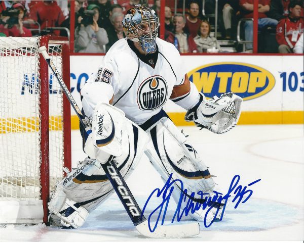 Autographed  NIKOLAI KHABIBULIN 8X10 Edmonton Oilers Photo
