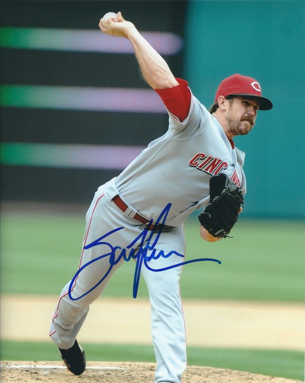 AUTOGRAPHED SAM LECURE 8X10 Cincinnati Reds Photo
