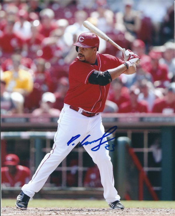 AUTOGRAPHED DONALD LUTZ 8X10 Cincinnati Reds Photo