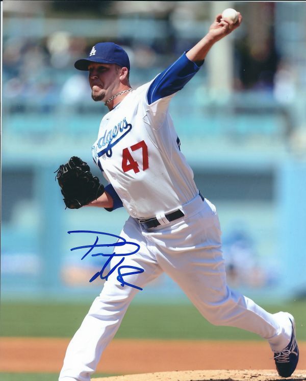 AUTOGRAPHED PAUL MAHOLM 8x10 Los Angeles Dodgers photo