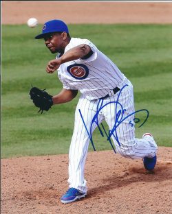 AUTOGRAPHED WESLEY WRIGHT 8X10 Chicago Cubs Photo