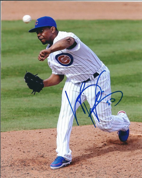 AUTOGRAPHED WESLEY WRIGHT 8X10 Chicago Cubs Photo