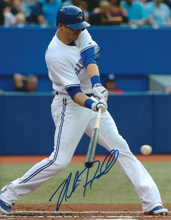 AUTOGRAPHED NOLAN REIMOLD  8X10 Toronto Blue Jays Photo