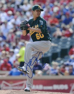 AUTOGRAPHED JESSE CHAVEZ 8X10 Oakland A's Photo